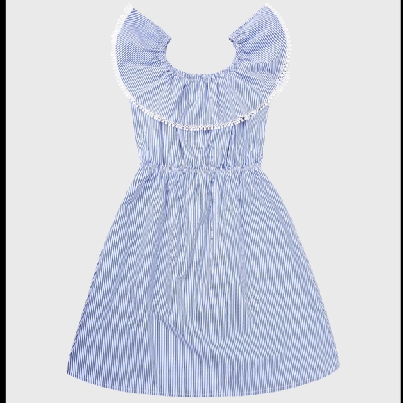Mini Molly Girls Striped Bardot Dress Size 12/14 - Picture 1 of 5